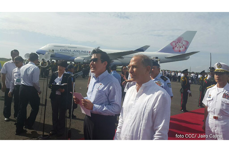 Presidente Ma Ying-jeou de China-Taiwán inicia visita oficial a Nicaragua