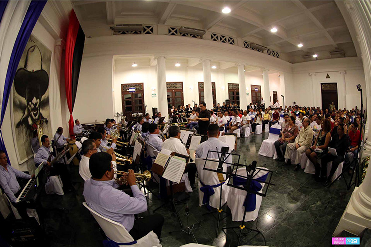 Bandas sinfónicas de Nicaragua y México se lucieron en el Palacio Nacional