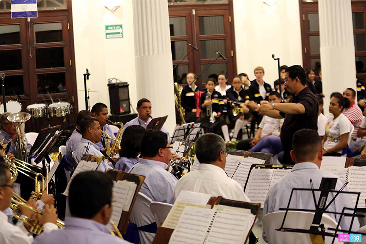 Bandas sinfónicas de Nicaragua y México se lucieron en el Palacio Nacional