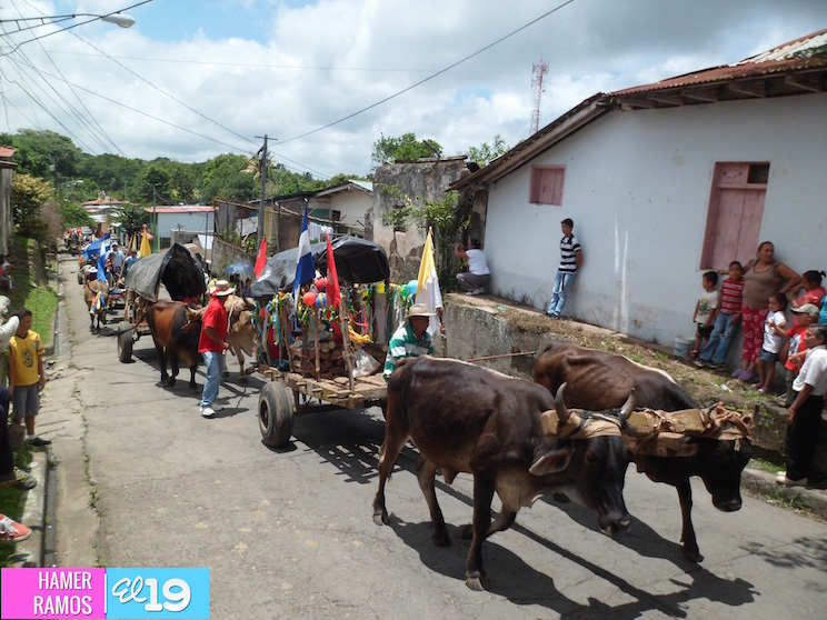 Carretas peregrinas de Santiago llegaron a Jinotepe