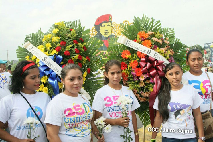 Juventud Sandinista saluda el 61 Aniversario Natal del Gigante de América Latina