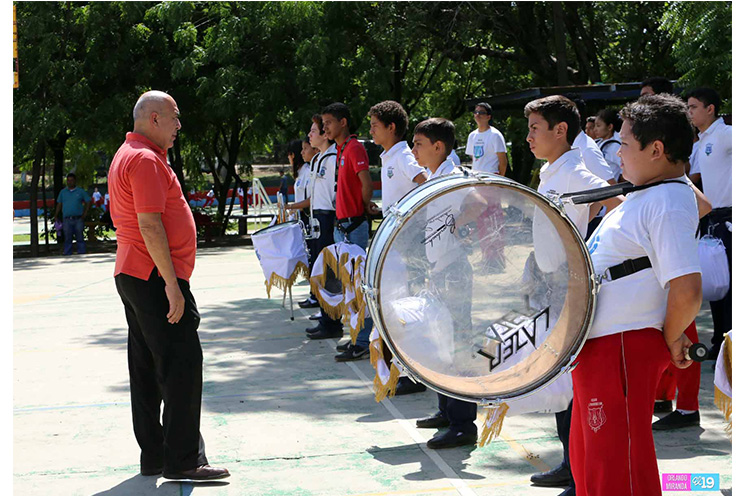 Banda y gimnasia rítmica de Colegio Latinoamericano se prepara para ser partícipe de Desfile Patrio