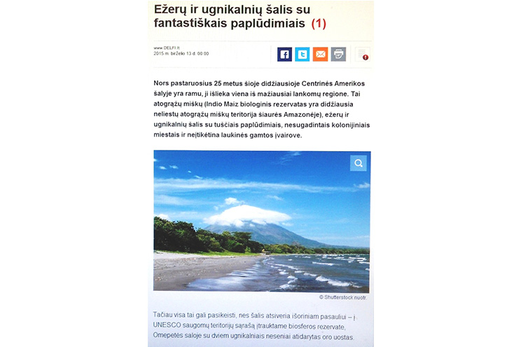 Prensa báltica: Nicaragua, país de lagos, volcanes, playas fantásticas y tradiciones (VIDEO)