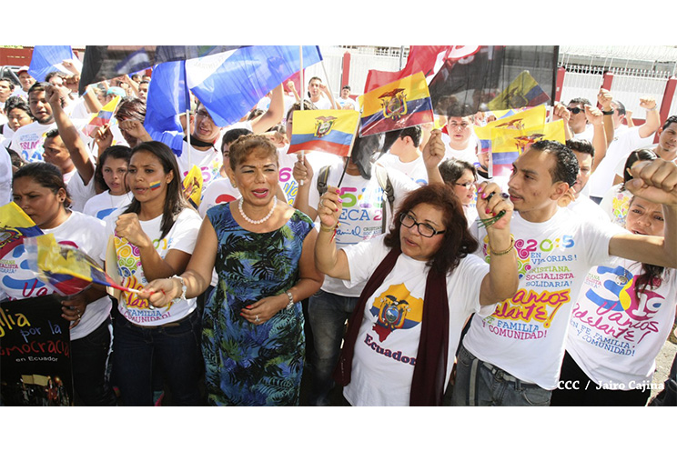 Expresan respaldo desde Nicaragua a la Revolución Ciudadana de Ecuador