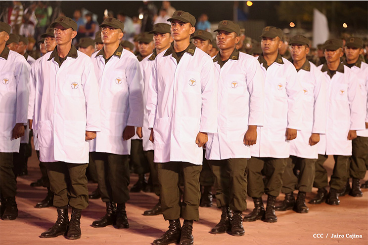 Presidente Daniel encabeza acto del 36 aniversario de constitución del Cuerpo Médico Militar del Ejército de Nicaragua