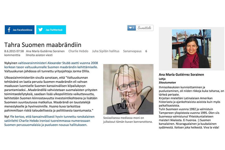 Ana Gutiérrez Sorainen, achuapeña en Finlandia, orgullosa de sus raíces pinoleras