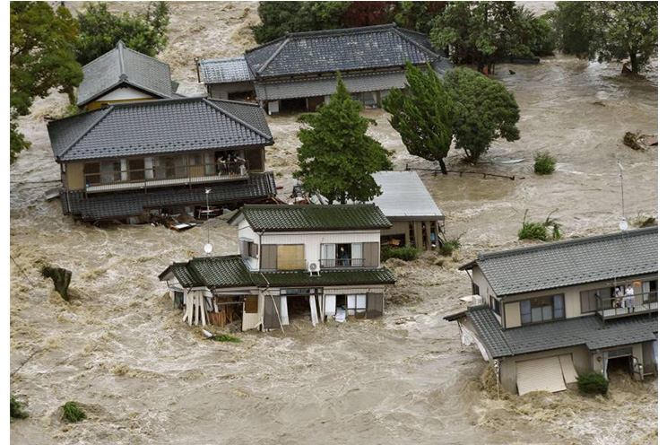 Japón sufre sus mayores inundaciones en décadas (VIDEO)