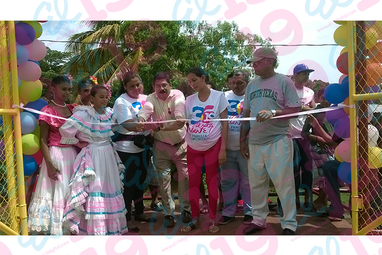 ALMA y MTI inauguran remozamiento de cancha multiusos en barrio 18 de Mayo