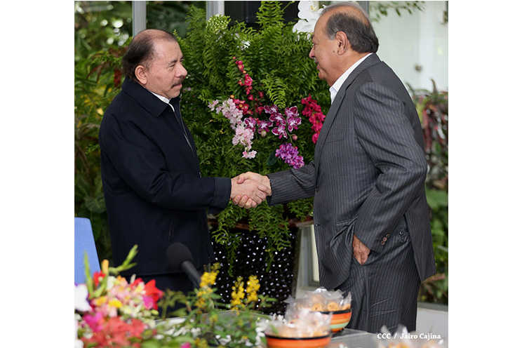 Presidente Daniel y Compañera Rosario sostienen encuentro con el empresario mexicano Carlos Slim