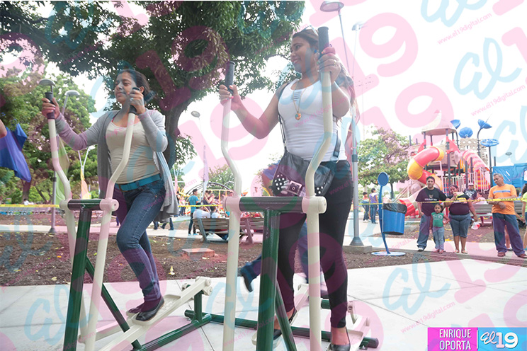 Alcaldía de Managua inaugura gimnasio al aire libre en el Parque Luis Alfonso Velásquez