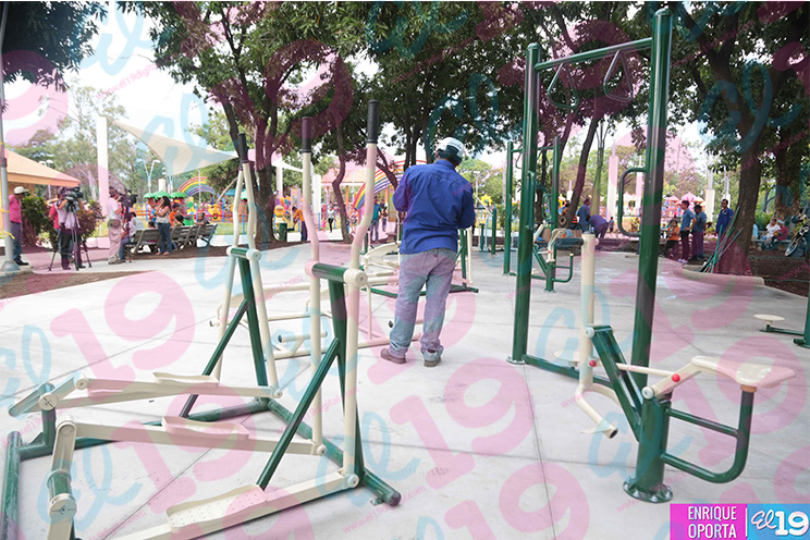 Alcaldía de Managua inaugura gimnasio al aire libre en el Parque Luis Alfonso Velásquez
