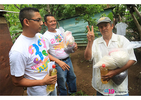 1,500 familias del departamento de Managua reciben paquetes de alimentos