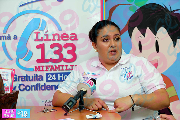 Destacan profesionalismo de la Línea 133 de ayuda a la niñez nicaragüense