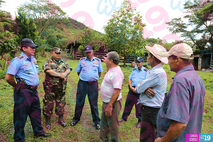 Productores satisfechos con presencia policial en zonas productivas de Boaco