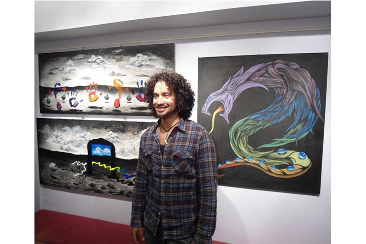 Pintor jinotepino expone en Finlandia 