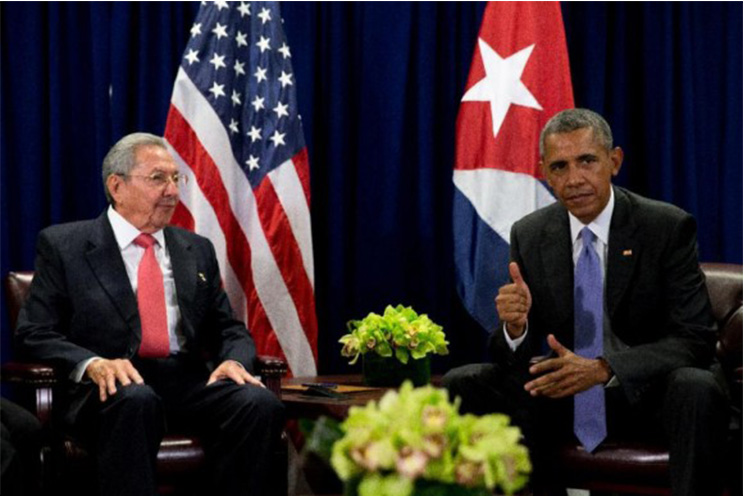 Se reúnen Raúl y Obama en la sede de Naciones Unidas
