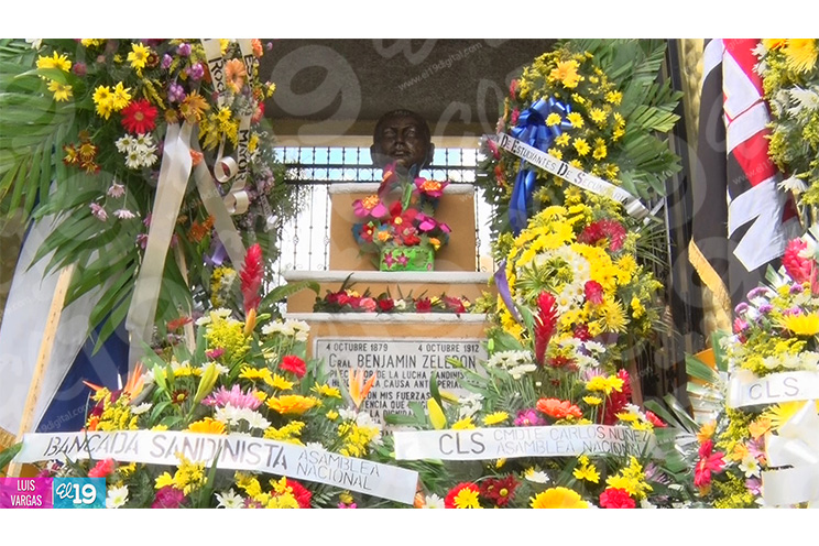 Rinden Homenaje a Benjamín Zeledón en Catarina con actos solemnes y culturales