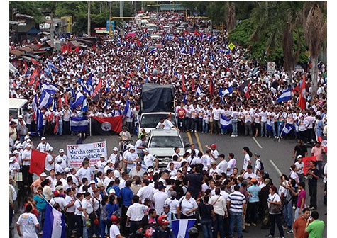 Nicaragua marcha en defensa de la Seguridad Social y lucha de los Adultos Mayores