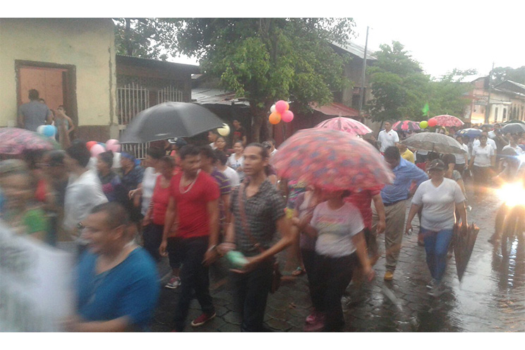 Chichigalpa marcha por la Paz, la Vida y el Trabajo