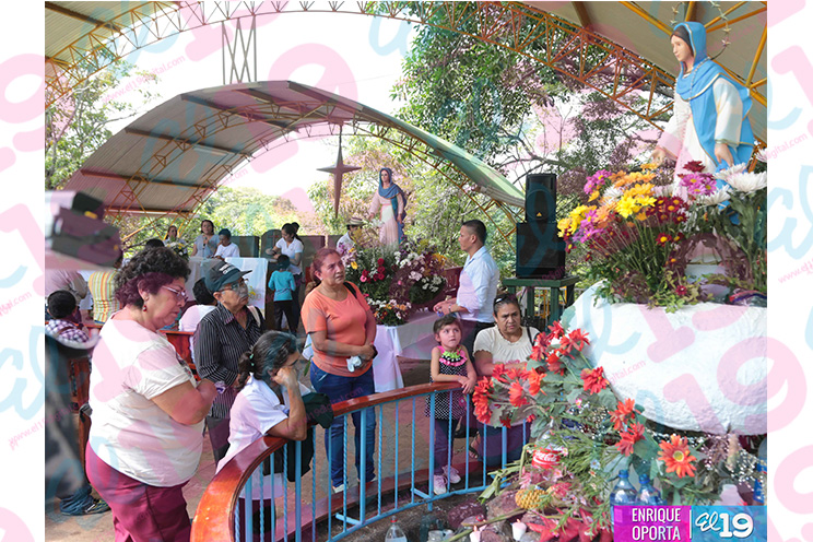 Fieles católicos celebran 35 años de la Quinta Aparición de la Virgen de Cuapa