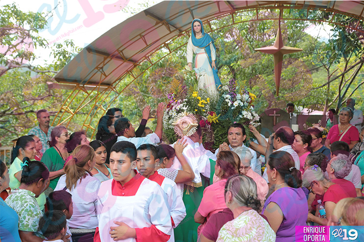 Fieles católicos celebran 35 años de la Quinta Aparición de la Virgen de Cuapa