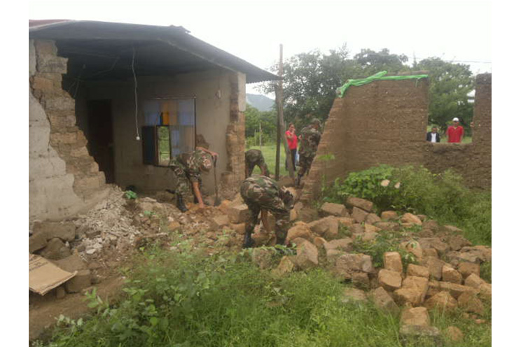 Colapsan dos viviendas en Ocotal producto de las lluvias