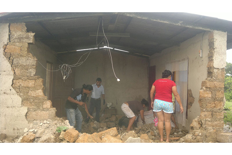 Colapsan dos viviendas en Ocotal producto de las lluvias