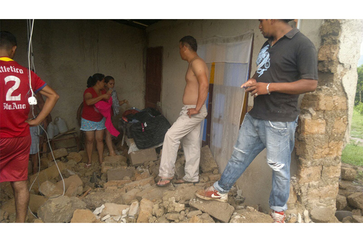 Colapsan dos viviendas en Ocotal producto de las lluvias