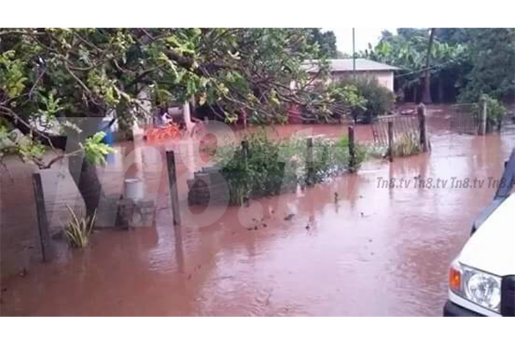 Crecida del Río Ochomogo provoca anegaciones en viviendas