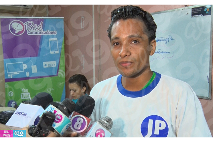Jóvenes volcados en redes sociales apoyando la Caminata Trabajo y Paz… Unida, Nicaragua Triunfa!