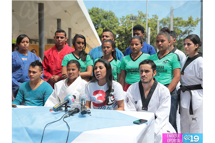 Deportistas nicaragüenses se suman a la Caminata Trabajo y Paz… Unida, Nicaragua Triunfa!