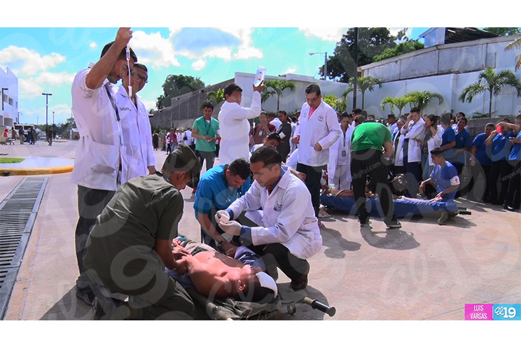 Hospital Militar desarrolla simulacro ante terremoto e incendios estructurales