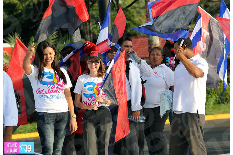 Capitalinos se desbordan para celebrar las nuevas victorias y mostrar su respaldo al Buen Gobierno Sandinista