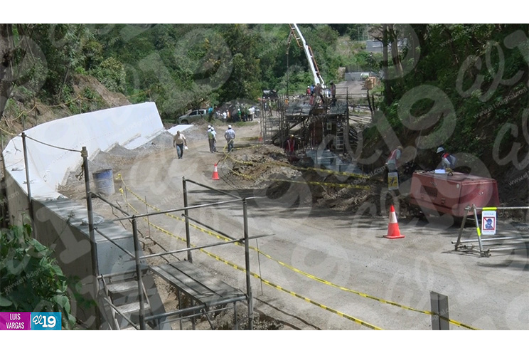Avanza construcción de Puente Paso Real hacia el Caribe Norte 