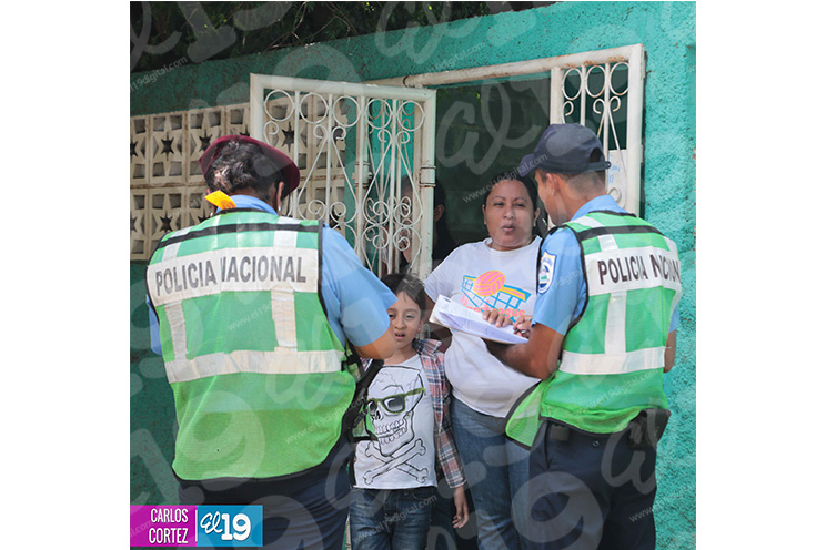 Policía Nacional garantiza seguridad en barrios capitalinos