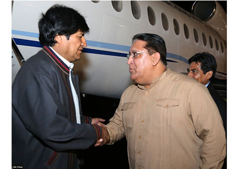 Evo Morales arriba a Nicaragua para participar en Cumbre Petrocaribe