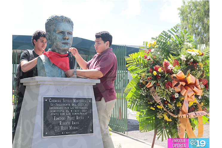 Juventud Sandinista conmemora al héroe Casimiro Sotelo