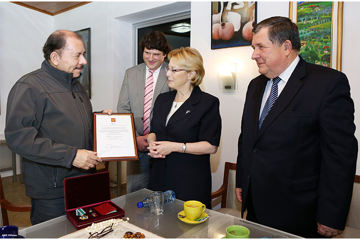 Presidente Daniel se reúne con delegación Rusa encabezada por Ministra de Salud Veronika Skvortsova