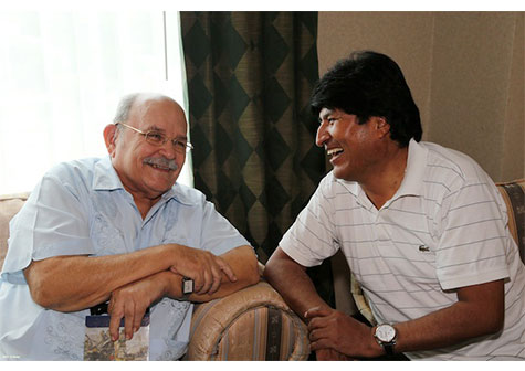 Presidente Evo Morales se reúne con el Padre Miguel D´Escoto