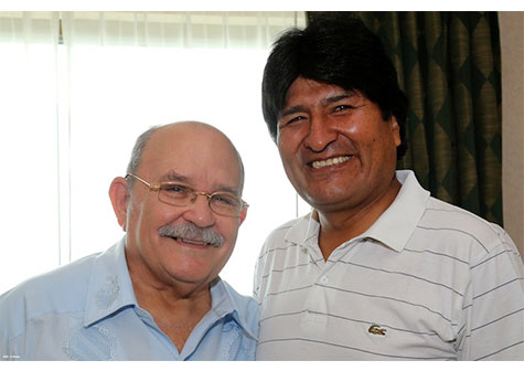 Presidente Evo Morales se reúne con el Padre Miguel D´Escoto