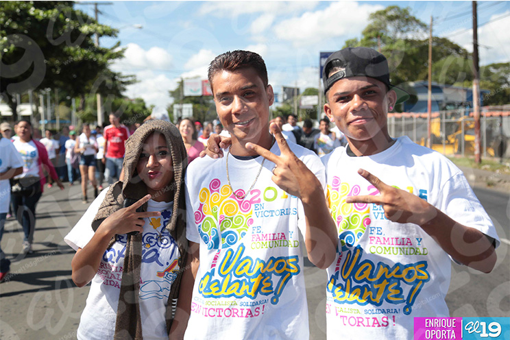 Juventud Sandinista realiza caminata en saludo a Carlos