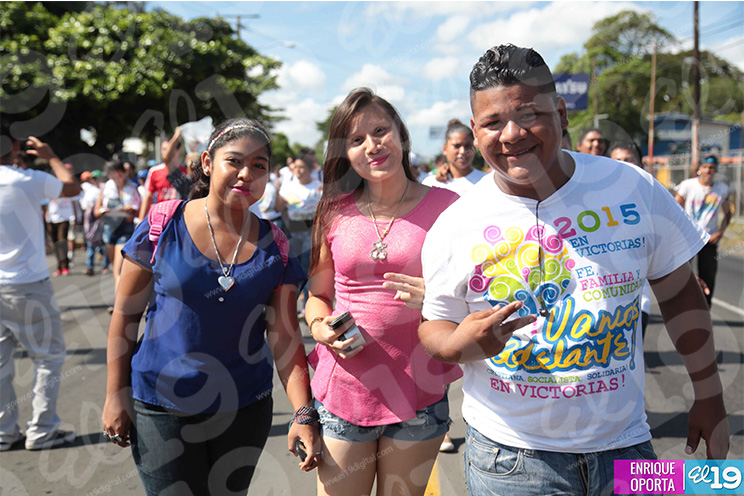 Juventud Sandinista realiza caminata en saludo a Carlos