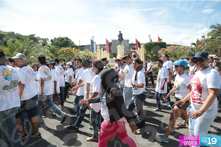 Juventud Sandinista realiza caminata en saludo a Carlos