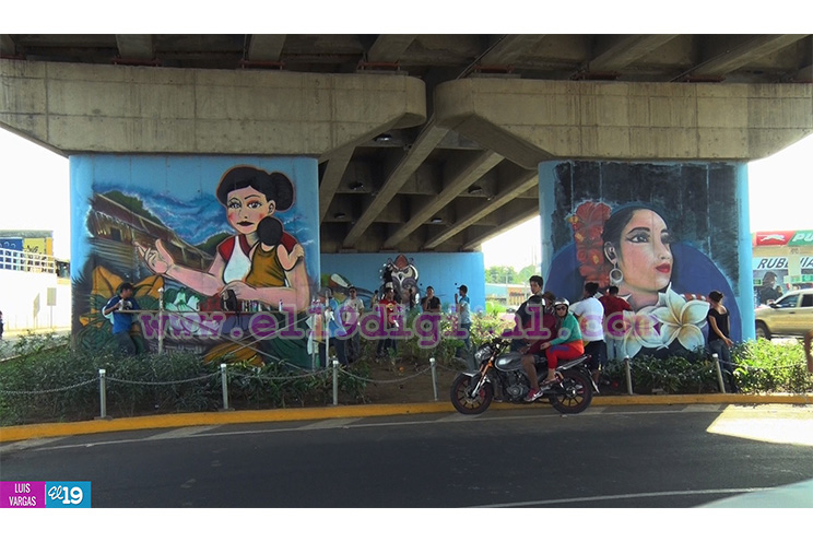 Embellecen la “Barricada de La Esperanza” con grafitis alusivos a la cultura nacional