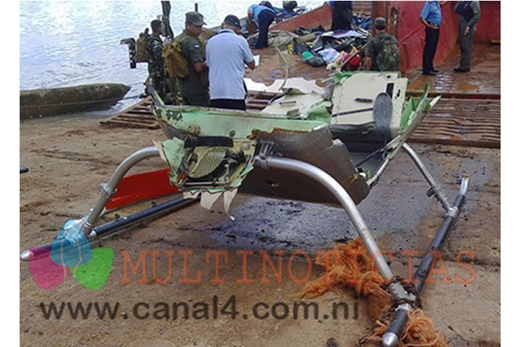 Helicóptero se precipita en la zona de San Carlos, Río San Juan