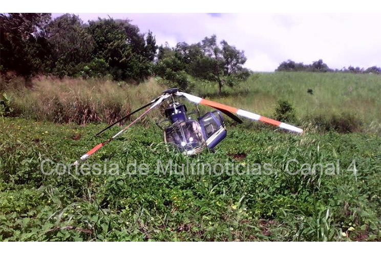 Reportan aterrizaje forzoso de helicóptero civil en Niquinohomo