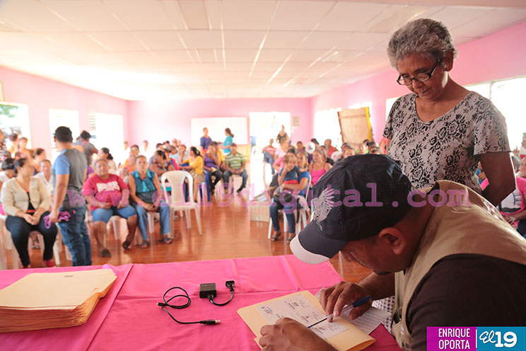 Gobierno Sandinista restituye derechos de familias de Tipitapa con entrega del Bono Productivo Alimentario