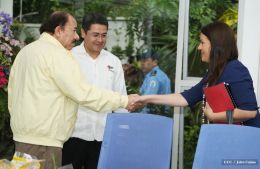 Daniel y Rosario reciben al presidente de Honduras, Juan Orlando Hernández