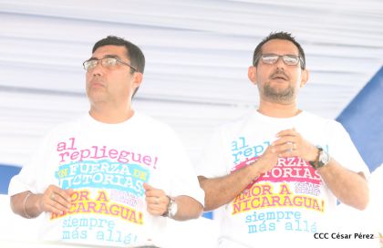 Presidente Daniel y Compañera Rosario en 37 Aniversario del Repliegue a Masaya