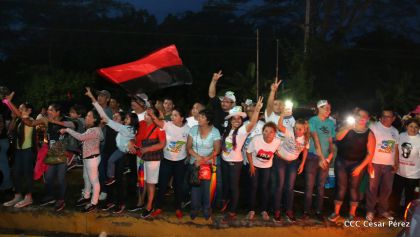 Presidente Daniel y Compañera Rosario en 37 Aniversario del Repliegue a Masaya